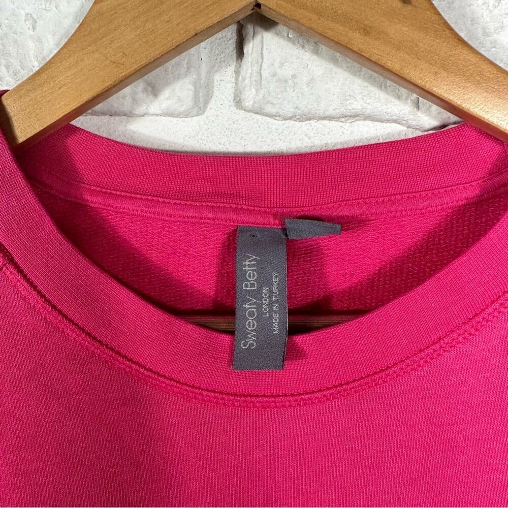 Sweaty Betty Cropped Pink Long Sleeve Lightweight Sweatshirt Top Size 4 - Picture 8 of 11